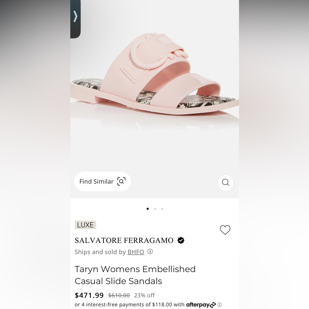 Salvatore ferragamo pink sandals